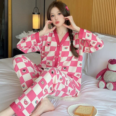 Double length 869# plaid strawberry bear