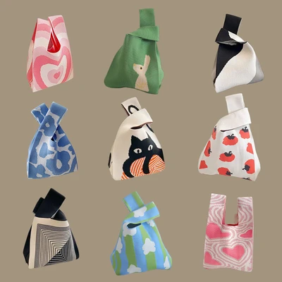 Knitted bag-random colors and styles