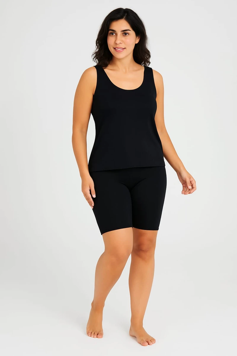 stretchy cotton biker Long shorts and Anti-Chafing
