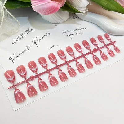 Raspberry gradient nails