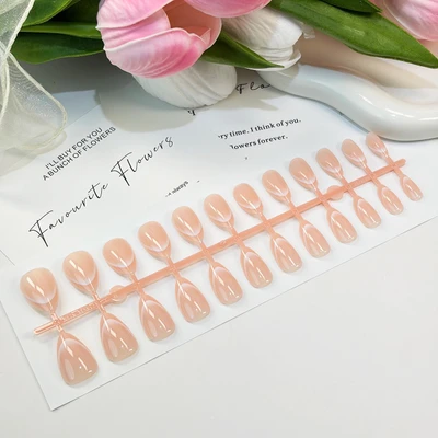 Grapefruit gradient nails