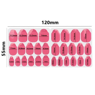 Pink Waterproof Nail Glue Sticker (30 Tabs)