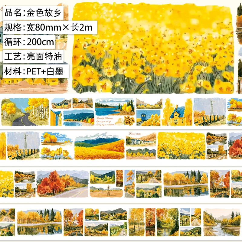 Exclusive Special Ink PET / Washi tape stickers for Journal and Crafts