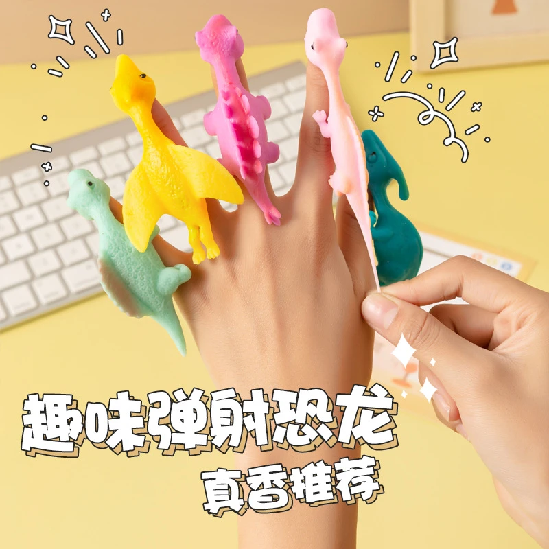 Sticky Ejection Dinosaur Finger Turkey Slingshot Decompression Creative Tricky Venting Fun Toys Children Student Gifts