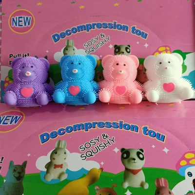 Squishy heart-shaped flour bear (color random)