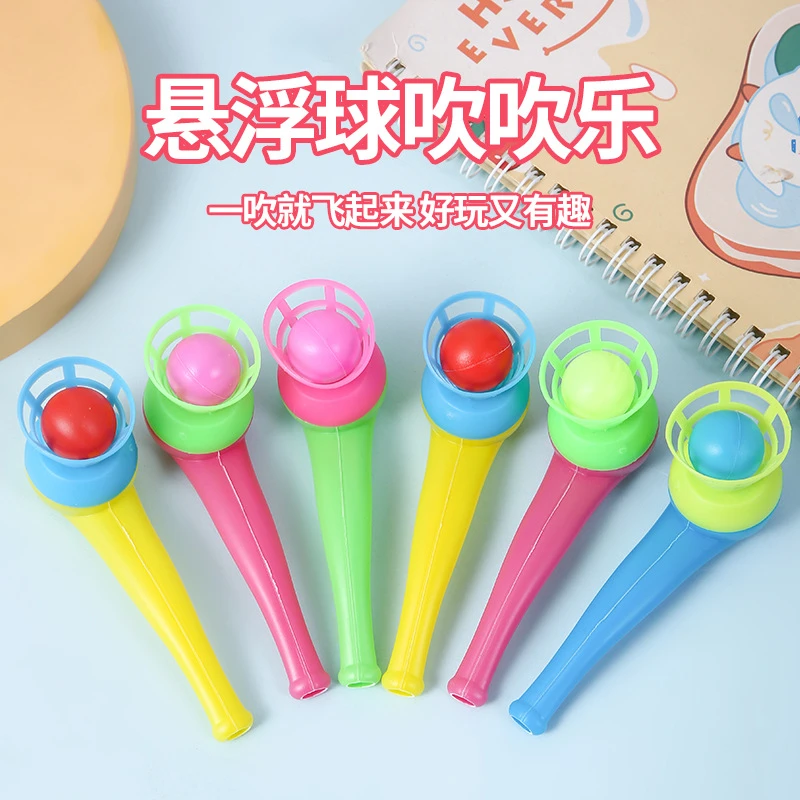 Plastic suspension ball 80 s classic nostalgic toy blowing music magic hanging ball Children Baby suspension blowing ball