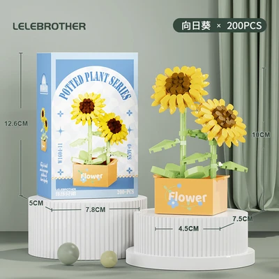 W1604-11 sunflower 200pcs