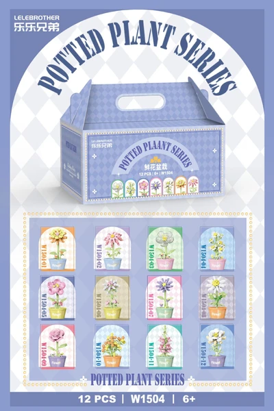 W1504 complete set of twelve flower pots