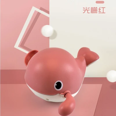Pink playing whale qc02