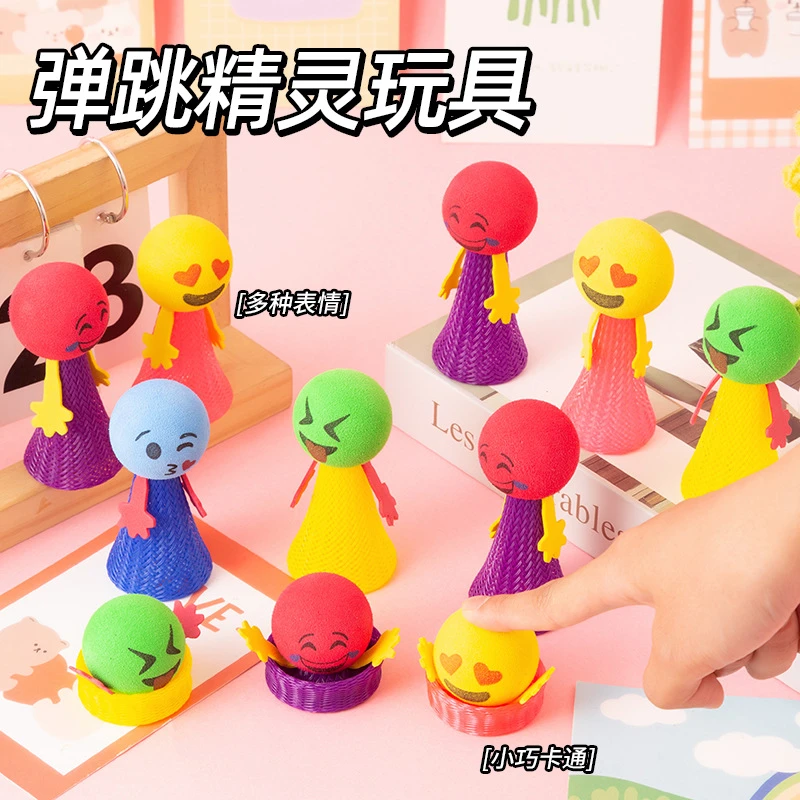 Cross-border light-emitting toy bouncing elf Spring man bouncing villain jumping man kindergarten gift wholesale
