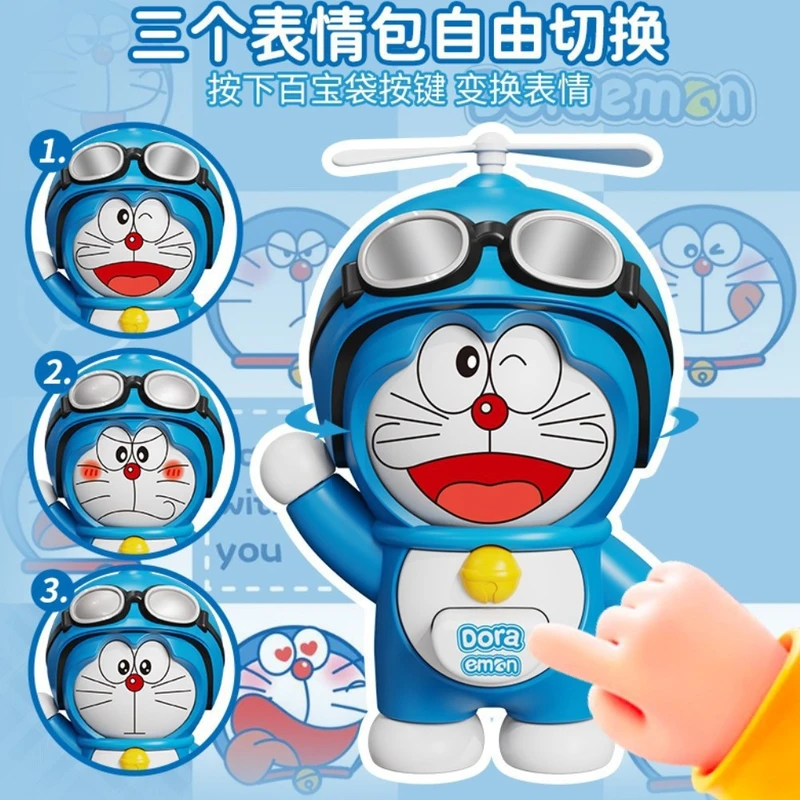 Doraemon Press Face-Changing Doll Pendant Jingle Cat Trendy Cartoon Gift Keychain Decoration Stress Relief Toy