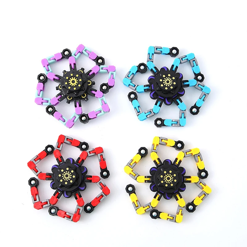Fingertip Mechanical Gyro Deformation Mecha Chain New and Unique DIY Creative Decompression and Decompression Toy Finger Gyro
