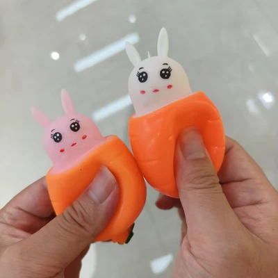 Stress relief bunny squeeze toy (color varies)