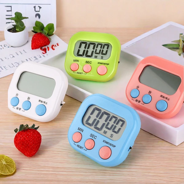 Digital Study & Kitchen Timer Alarm Clock with Magnetic Back & Stand