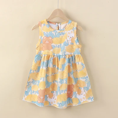2502 cotton silk skirt flower bear