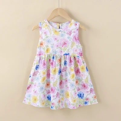2502 cotton silk skirt with floral dots