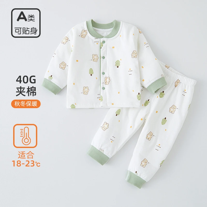 Baby 100% Cotton Quilted 2-Piece Winter Set - Unisex