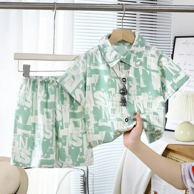 2403 shirt suit poster green