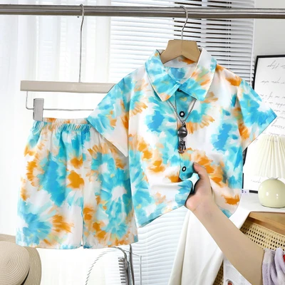 2403 shirt suit colorful orange