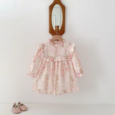 Pink floral skirt
