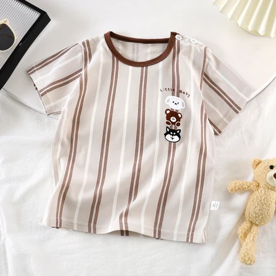 G61 - single t-shirt - vertical stripe animal print