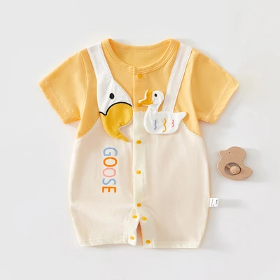 Short-sleeved pure cotton goose and duck splashing in water