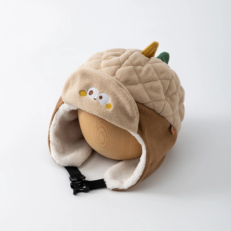 Children's winter hat, boy's and girl's dinosaur-themed Lei Feng hat, baby's warm neck warmer, windproof and cold-resistant ear-covering hat, new style