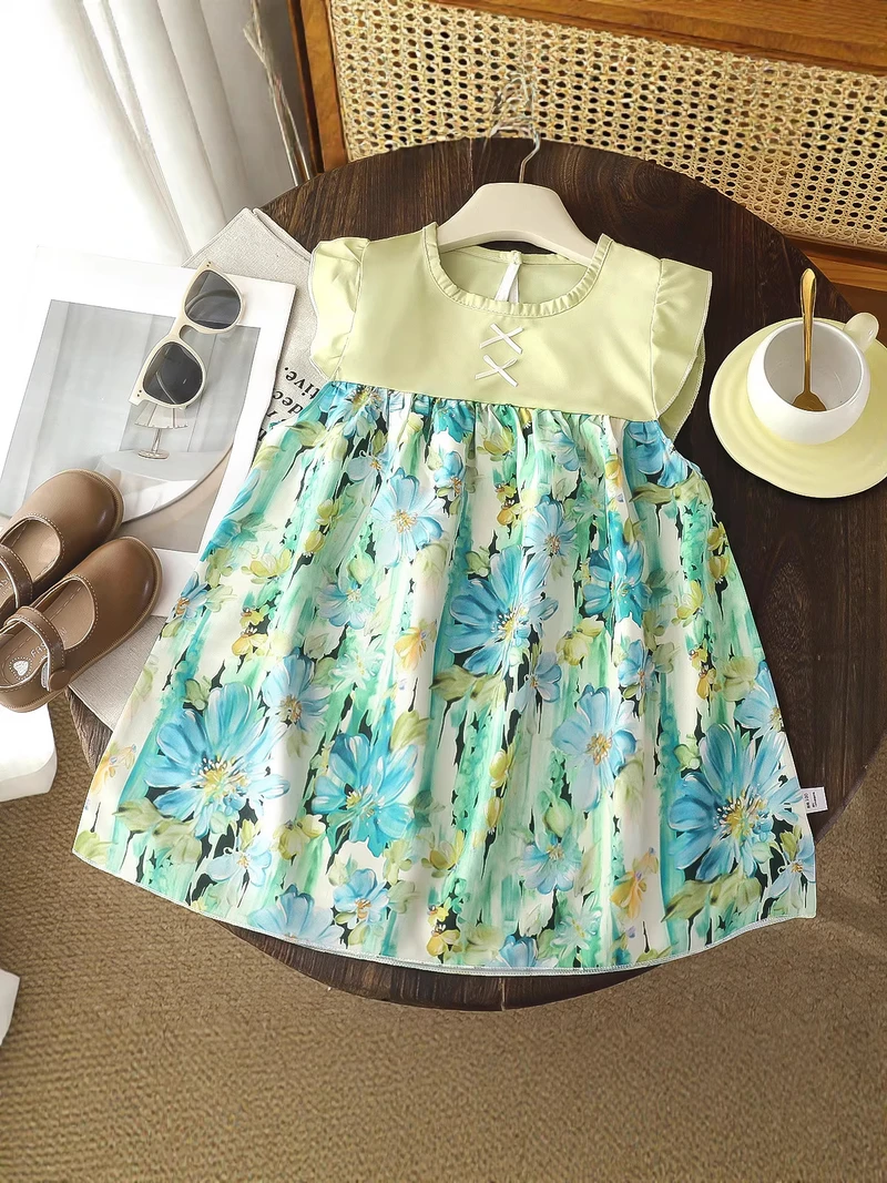 Girls’ Floral Summer Dress – Cute Princess Dress for Kids