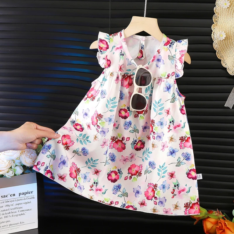 Girls’ Floral Summer Dress – Cute Lightweight Dress for Kids