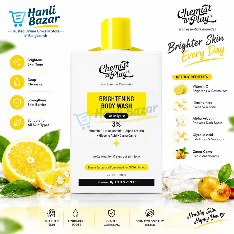Chemist at Play Brightening Body Wash 236ml | Vitamin C & Niacinamide
