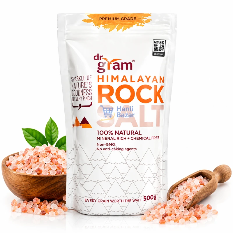 Dr. Gram Himalayan Rock Salt 500g | Premium Natural Pink Rock Salt