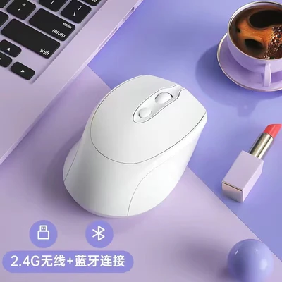 M127 snow white-dual mode [bluetooth + 2.4g wireless version] silent button