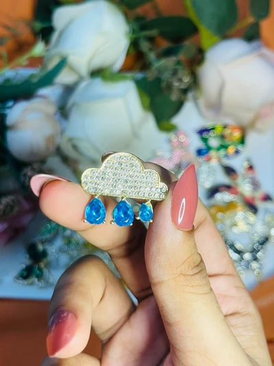 Rain Cloud Brooch