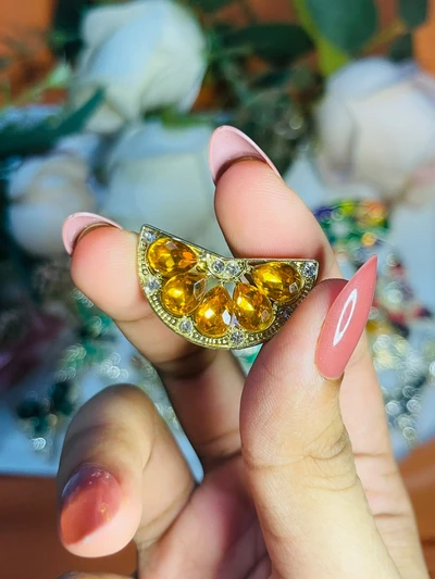 Golden Citrus Brooch