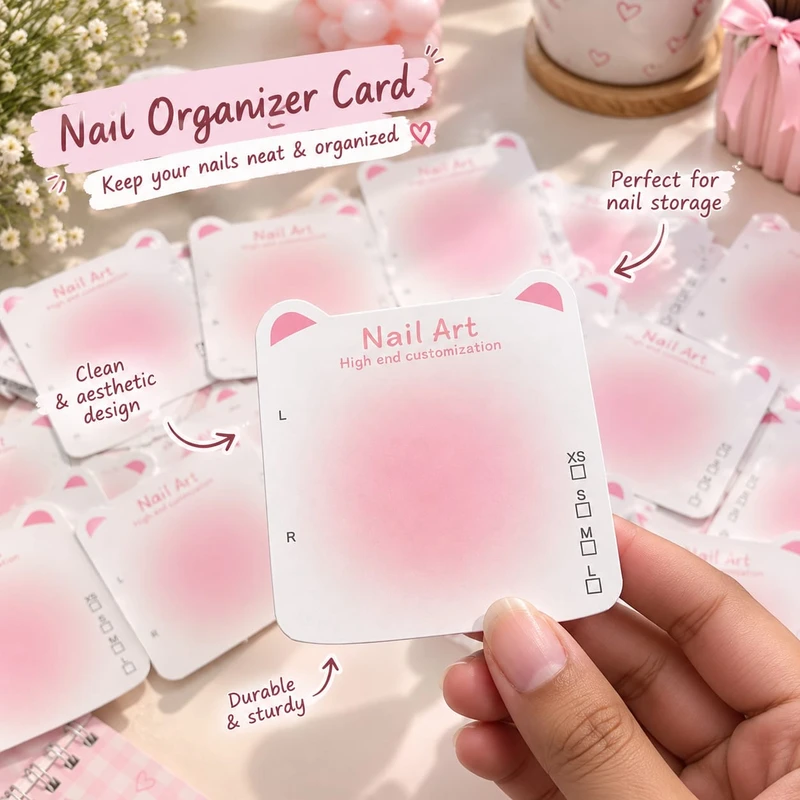 Press-On Nail Organizer Card