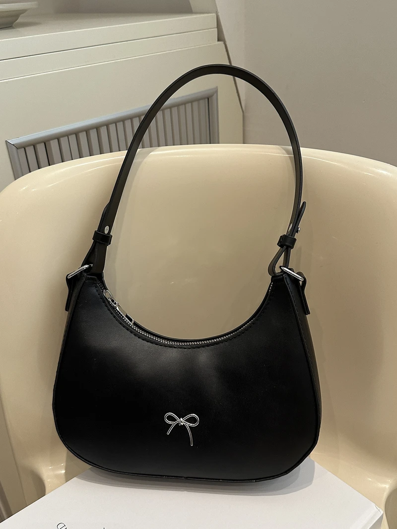 Textured French Shoulder Bag