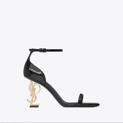 Gold heel sandals