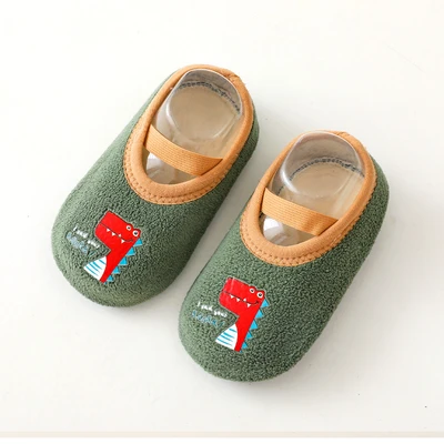 Animal floor shoes-green dinosaur