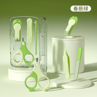 Spring green [four-piece baby care set]