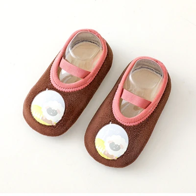 Animal floor shoes-brown sheep