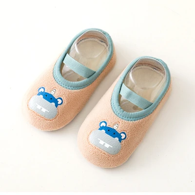 Animal floor shoes-brown hippopotamus