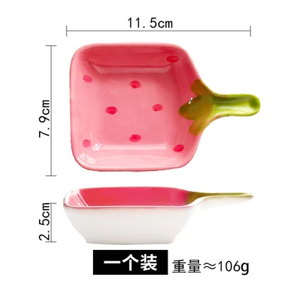 Pink strawberry flavor plate