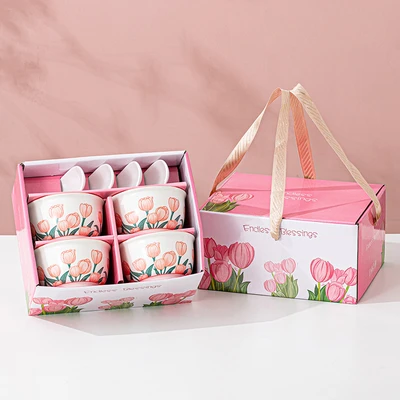 Tulip-4 bowls and 4 spoons [20 sets/box]