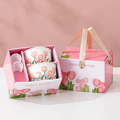 Tulip-2 bowls and 2 spoons [40 sets/box]