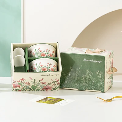Lily-2 bowls and 2 spoons [40 sets/box]