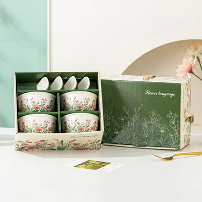 Lily-4 bowls and 4 spoons [20 sets/box]