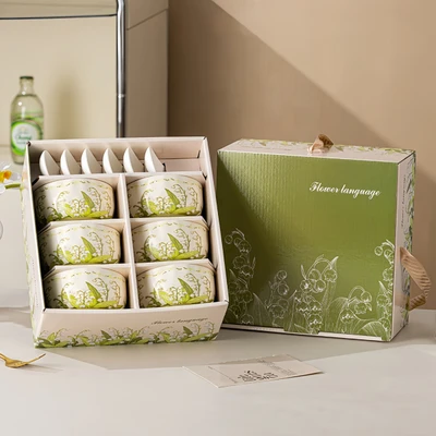Lily of the valley-6 bowls and 6 spoons [20 sets/box]
