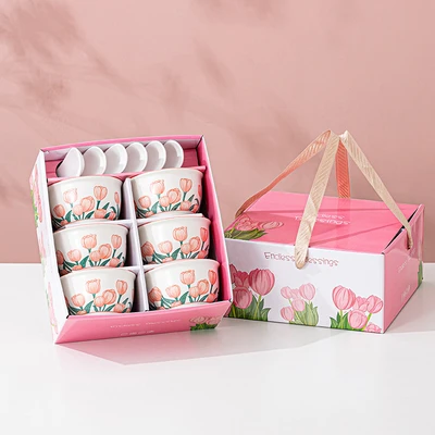 Tulip-6 bowls and 6 spoons [20 sets/box]