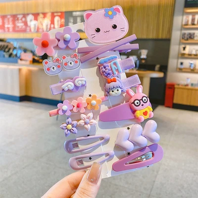 Purple cat 14-piece set (cardboard)