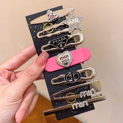 11#Pink diamond five-pointed star 7-piece set with cardboard